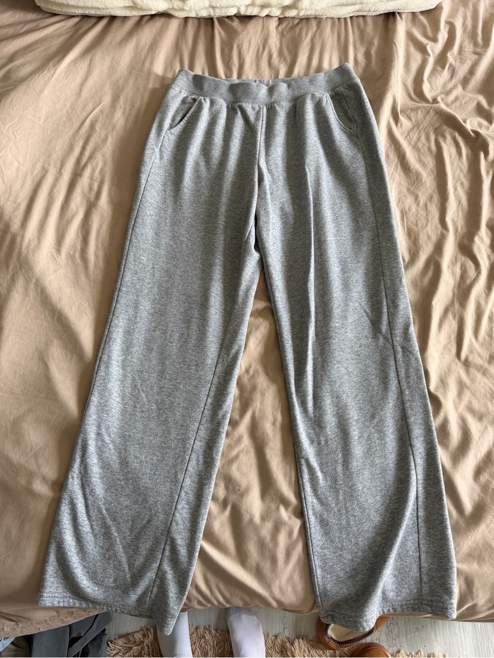 Athletic Works Light Gray Straight Leg Sweatpants